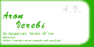aron verebi business card